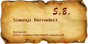 Simonyi Bernadett névjegykártya