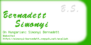 bernadett simonyi business card